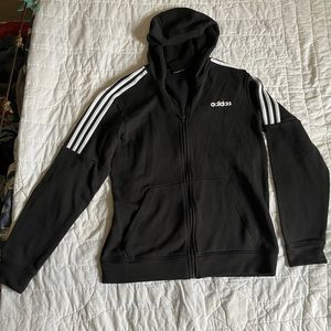 Adidas black and white zip up jacket adidas hoodie